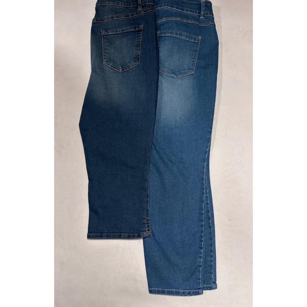 d.jeans Pedal Pusher Capris & Jeans Women 16 Blue High Waist Denim Bunde